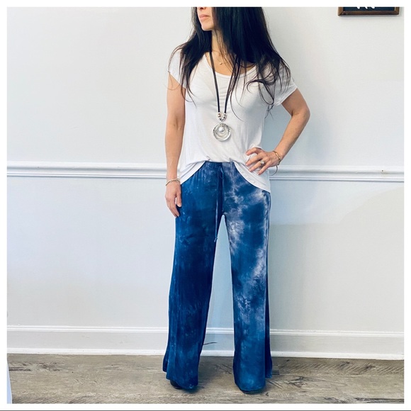 ✨LAST ONE✨CHIC TIE DYE WIDE LEG PULL ON PANTS - Picture 6 of 8